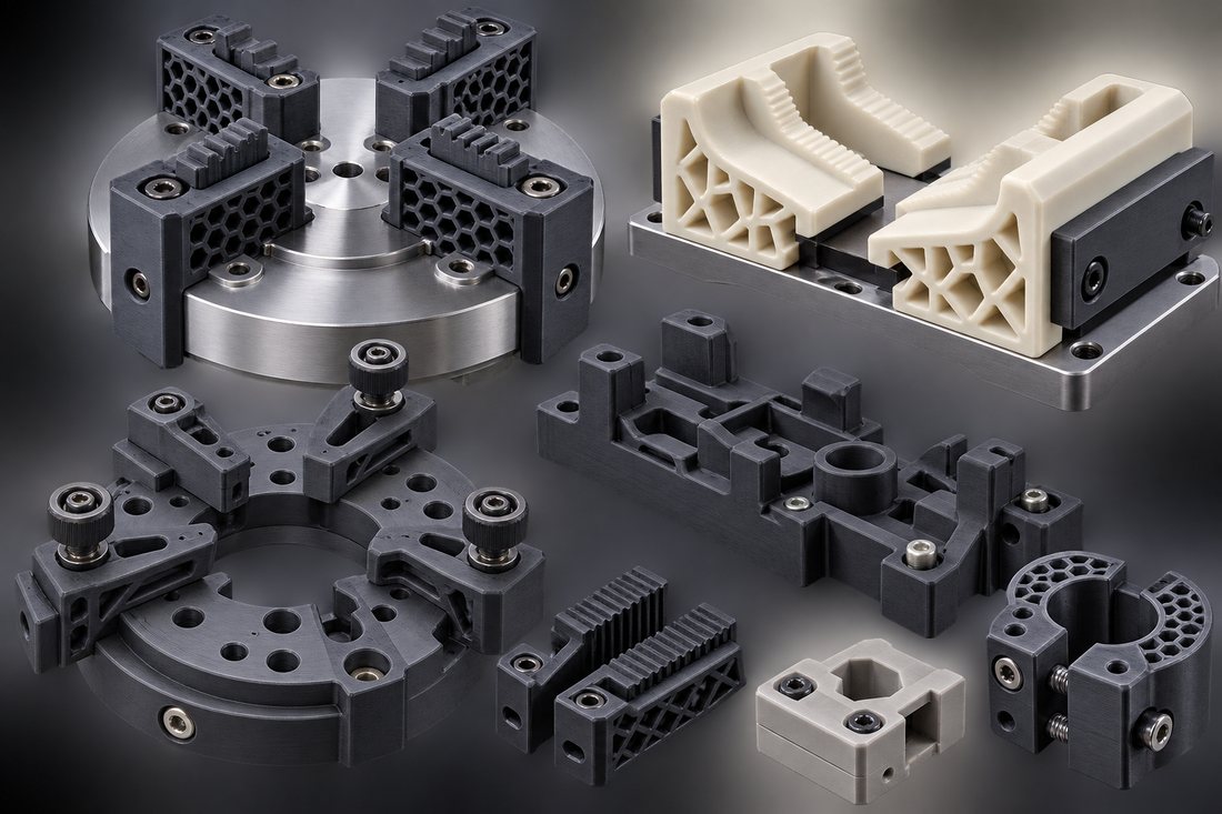 CNC soft jaws, chuck jaws, vise jaws, clamps and workholding fixtures